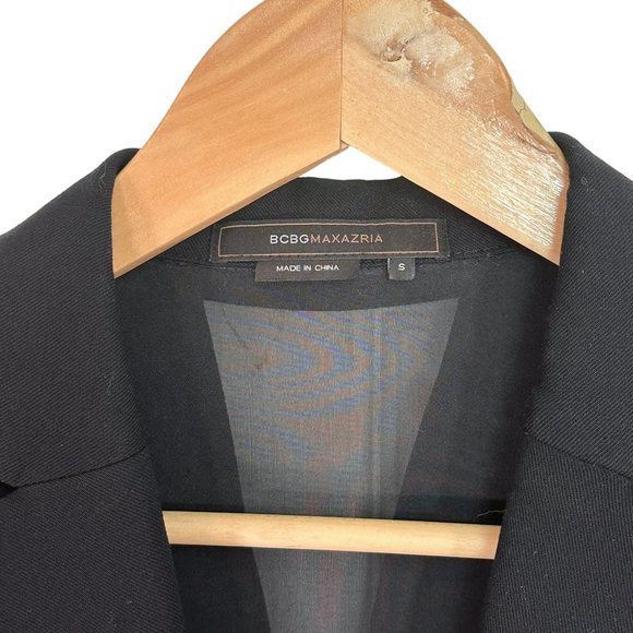 BCBG Max Azria Sheer Back Knotted Blazer Black Women's Small LFX4C374 - Picture 11 of 15
